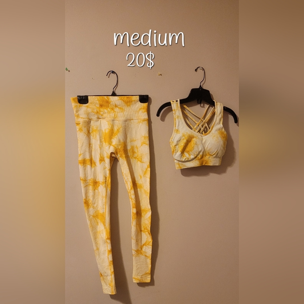 Zumba Fitness Yellow Tie-Dye Tank Top